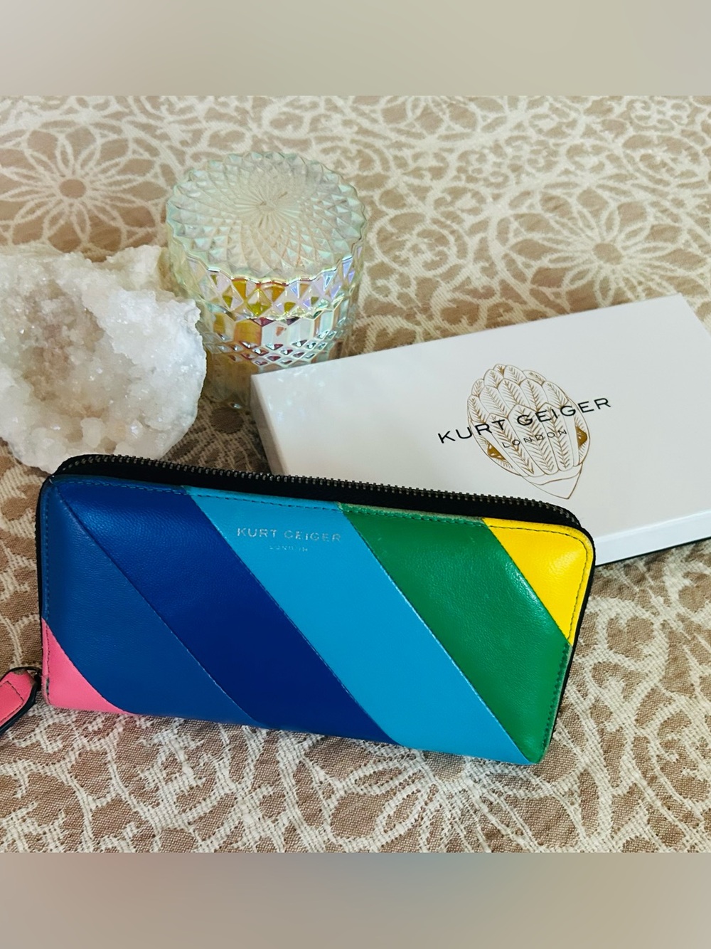 Kurt Geiger London Zip Around Leather Wallet - Picture 2 of 12